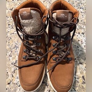 Mens Coach High Top Shoes FG 4292 - Brown - Suede - Size 8.5